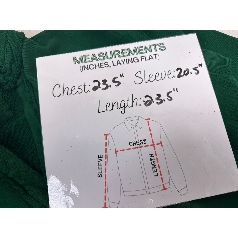 Frank & Eileen Patrick Popover Henley in Clover Green SZ L Cotton Triple Fleece - Picture 9 of 9